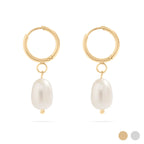 The Pearl Drop Hoops