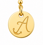 Gold pendant with Anchord 'A logo' on a white background