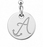 Silver pendant with Anchord 'A logo' on a white background